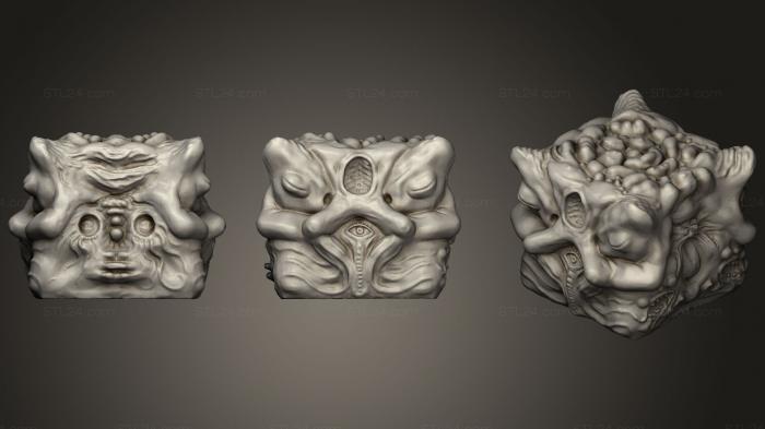 Figurines simple (Cthulhoid Cube, STKPR_0300) 3D models for cnc